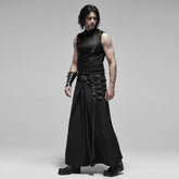 WK-413XCM Mens Gothic Warrior Pants with Adjustable Leather Straps?-??Punk Rave Clothing
