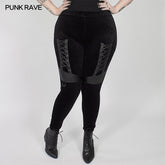 DK-454DQF Dark silhouette vase velvet Leggings?-??Punk Rave Clothing