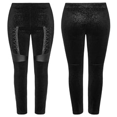 DK-454DQF Dark silhouette vase velvet Leggings?-??Punk Rave Clothing