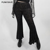 DK-457DDF Dark Goth flared pants?-??Punk Rave Clothing