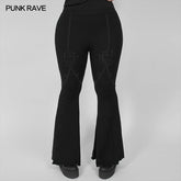 DK-457DQF Dark Goth flared pants?-??Punk Rave Clothing