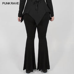DK-457DQF Dark Goth flared pants?-??Punk Rave Clothing