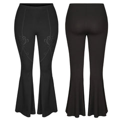 DK-457DQF Dark Goth flared pants?-??Punk Rave Clothing