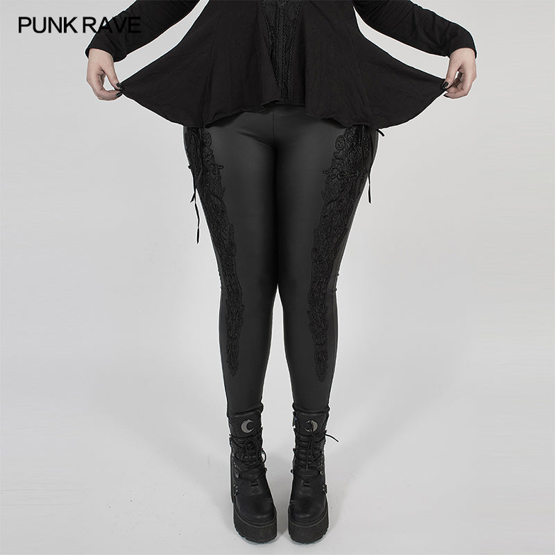 DK-459DDF Gothic stretch legging?-??Punk Rave Clothing