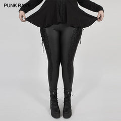 DK-459DDF Gothic stretch legging?-??Punk Rave Clothing