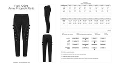 WK-715XCM Edgy Zippered Buckle Accent Punk Pants with Rivet Details