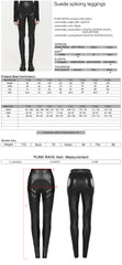 OPK-502PCF Black High-Waist Buckle Strap Punk Pants Leggings