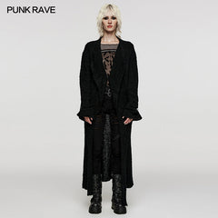 OPM-252KMF Asymmetric long cardigan?-??Punk Rave Clothing