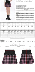 OPQ-1289BQF Edgy Plaid Punk Skirt Mini with Grommet Details