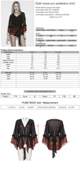 OPY-836XDF Sheer Lace-Up Flowing Gothic Shirts With Ruffled Sleeves