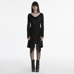 OQ-794LQF Gothic Grunge Ruffled Layered Punk Dresses for Women