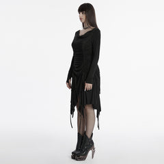 OQ-794LQF Gothic Grunge Ruffled Layered Punk Dresses for Women
