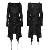 OQ-794LQF Gothic Grunge Ruffled Layered Punk Dresses for Women