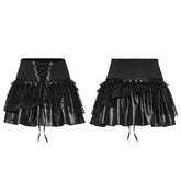 OQ-811BQF Gothic Lace Punk Skirt with Corset Lace-Up Design