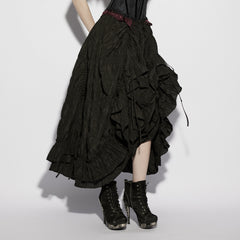 OQ-963BQF Elegant Layered Gothic Skirt Vintage Ruffled Victorian Design