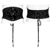 OS-002YDF Dragon Embossed Lace-Up Punk Corset Waist Cincher Belt