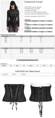 OS-705YDF Edgy Mesh Lace-Up Punk Corset Waist Cincher