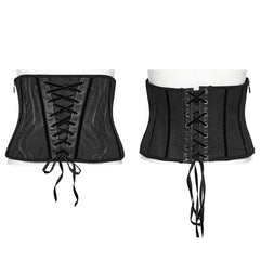 OS-705YDF Edgy Mesh Lace-Up Punk Corset Waist Cincher