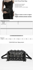 OS-756BBF Gothic Accessories Studded Chain Crossbody Bag Edgy Design