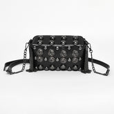 OS-756BBF Gothic Accessories Studded Chain Crossbody Bag Edgy Design