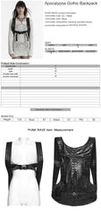 OS-758BB Gothic Accessories Leather Harness Vest Steampunk Waistcoat Unique Design