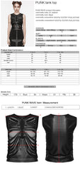 OT-846BXF Edgy Mesh Cutout Punk Shirts Gothic Sleeveless Top