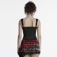 OT-965DDF Gothic Corset Vintage Lace Up Push Up Bustier Top