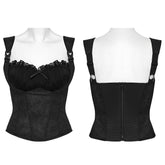 OT-965DDF Gothic Corset Vintage Lace Up Push Up Bustier Top