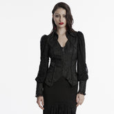 OY-1705CCF Victorian Inspired Gothic Jacket with Intricate Lace Details