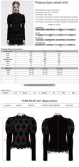 OY-1752CCF Dark Velvet Lace Gothic Shirts Vintage Style Womenswear