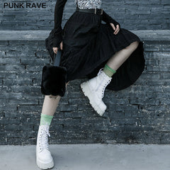 OPQ-854BQF Irregular long overskirt?-??Punk Rave Clothing