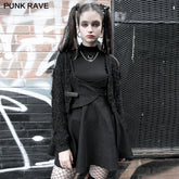 OPQ-881BQF Punk pretend Waist sealing with tight-waist braces overskirt?-??Punk Rave Clothing