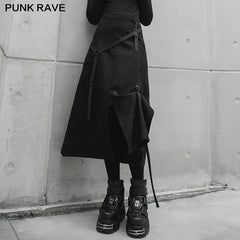 OPQ-883BQF punk front centre open fork two wearing medium skirts?-??Punk Rave Clothing