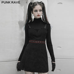 OPQ-887LQF PUNK series suspender fitted strap dress?-??Punk Rave Clothing