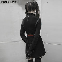 OPQ-887LQF PUNK series suspender fitted strap dress?-??Punk Rave Clothing