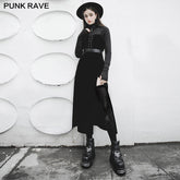OPQ-893LQF PUNK series velvet suspender double high-waisted dress?-??Punk Rave Clothing