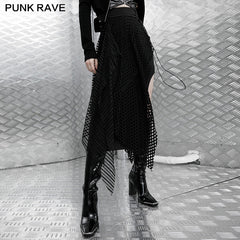 OPQ-925BQF Electronic Bionic stitched straight high waist skirt?-??Punk Rave Clothing