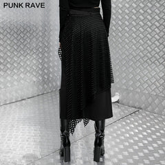 OPQ-925BQF Electronic Bionic stitched straight high waist skirt?-??Punk Rave Clothing