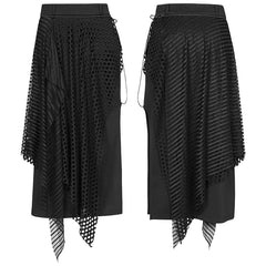 OPQ-925BQF Electronic Bionic stitched straight high waist skirt?-??Punk Rave Clothing