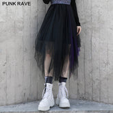 OPQ-930BQF 3D cutting mesh skirt?-??Punk Rave Clothing