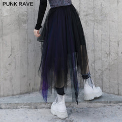 OPQ-930BQF 3D cutting mesh skirt?-??Punk Rave Clothing