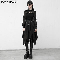 OPQ-933LQF Printed chiffon long dress?-??Punk Rave Clothing