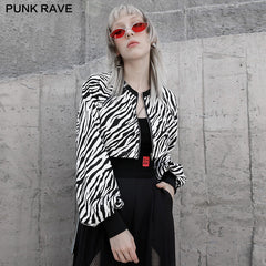 OPT-544 Double zippers Cardigan hoodie?-??Punk Rave Clothing