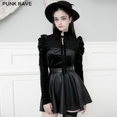 OPT-545TCF Velvet bow shirt?-??Punk Rave Clothing