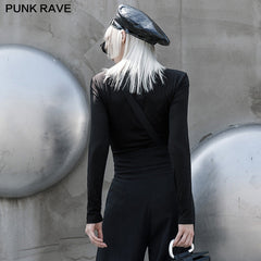 OPT-571TCF Fake two pieces long T-shirts?-??Punk Rave Clothing