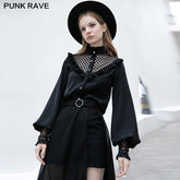 OPY-460CCF Gothic style mesh chiffon shirt?-??Punk Rave Clothing