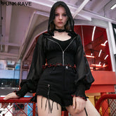OPY-461XDF Chiffon tight waist short sunlight proof jacket?-??Punk Rave Clothing
