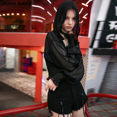 OPY-461XDF Chiffon tight waist short sunlight proof jacket?-??Punk Rave Clothing