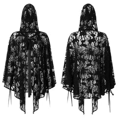 OPY-464ZD Deer pattern brooch decoration Hood cape style lace coat?-??Punk Rave Clothing