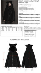 OPY-645XCF Gothic Fleece Punk Coat with Ears Hooded Jacket